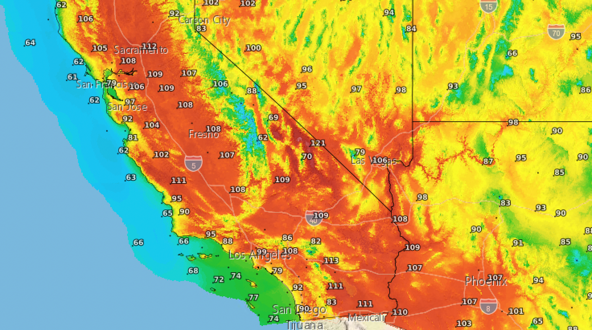 Extreme heatwave to hit California with highs of 115F over Labor Day